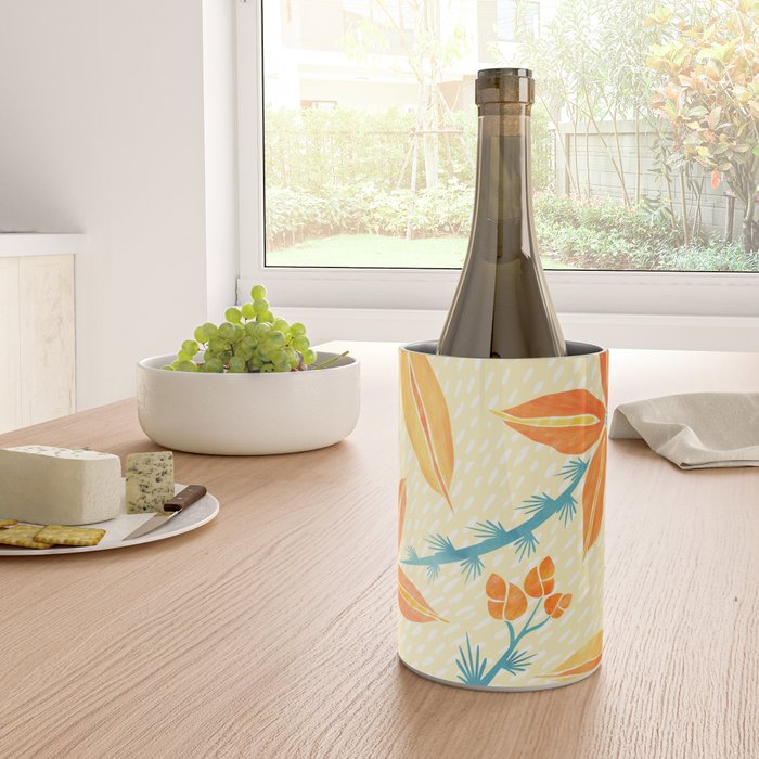 Vintage Tropical Flower Print Wine Chiller Gallery Image 4
