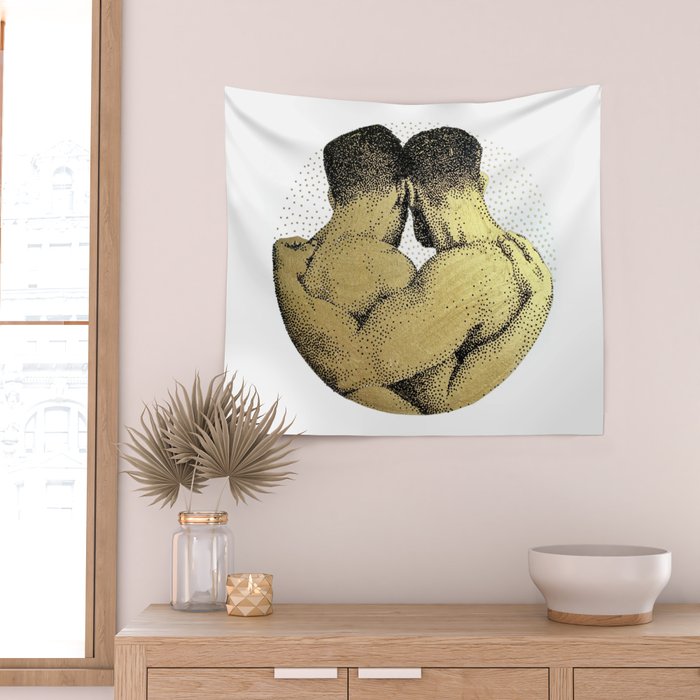 The Pair - NOODDOODs (gold doesn't print shiny) Wall Tapestry Gallery Image 2