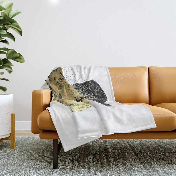 The Pair - NOODDOODs (gold doesn't print shiny) Throw Blanket Gallery Image 1