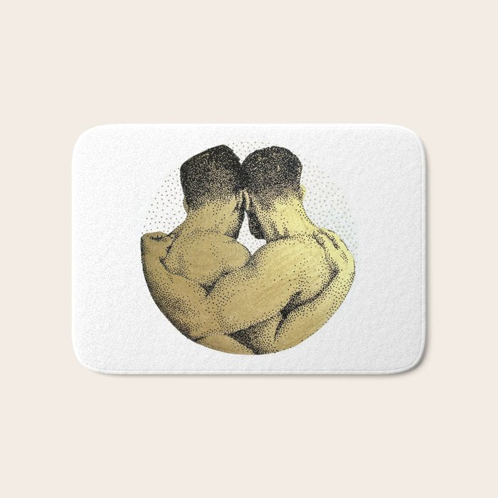 The Pair - NOODDOODs (gold doesn't print shiny) Bath Mat Gallery Image 1
