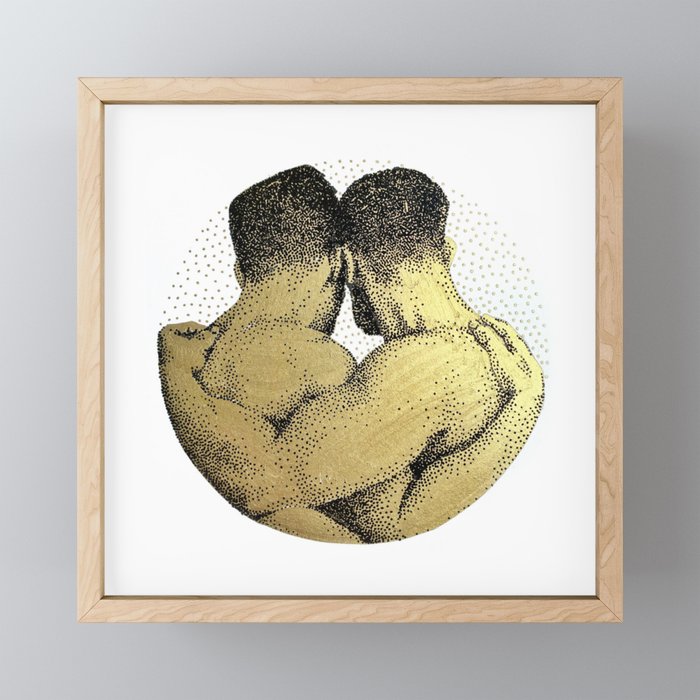 The Pair - NOODDOODs (gold doesn't print shiny) Mini Art Print Gallery Image 1