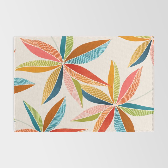 Multicolorful Leaf Design Rug Gallery Image 2