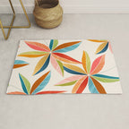 Multicolorful Leaf Design Rug Gallery Image 1