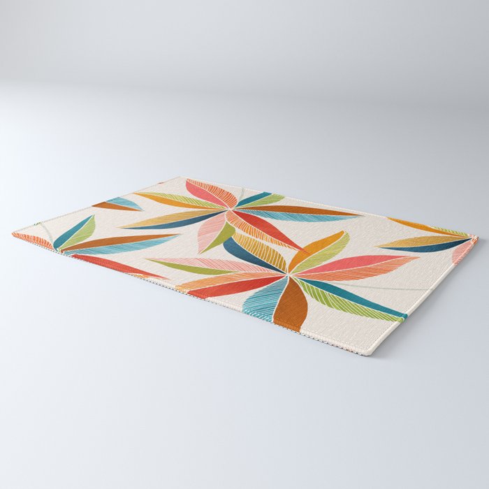 Multicolorful Leaf Design Rug Gallery Image 3