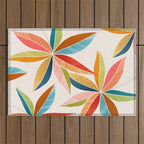 Multicolorful Leaf Design Outdoor Rug Gallery Image 1