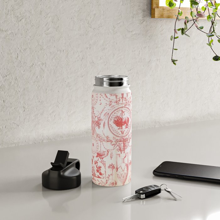 Antique 1900 Neoclassical French Chateau Toile de Jouy Water Bottle Gallery Image 4