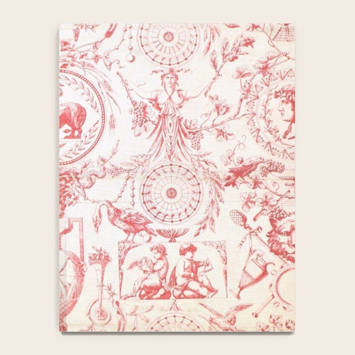 Antique 1900 Neoclassical French Chateau Toile de Jouy Notebook Gallery Image 4