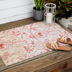 Antique 1900 Neoclassical French Chateau Toile de Jouy Outdoor Rug Gallery Image 2