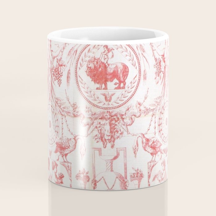 Antique 1900 Neoclassical French Chateau Toile de Jouy Coffee Mug Gallery Image 4