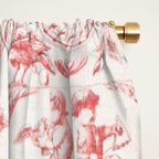 Antique 1900 Neoclassical French Chateau Toile de Jouy Window Curtain Gallery Image 2