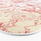 Antique 1900 Neoclassical French Chateau Toile de Jouy Bath Mat Gallery Image 3