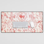 Antique 1900 Neoclassical French Chateau Toile de Jouy Desk Mat Gallery Image 1