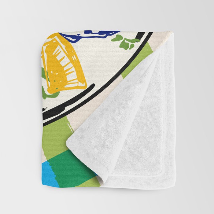 Oysters on Plate with Lemon - Coastal Checkered Throw Blanket Gallery Image 3