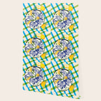 Oysters on Plate with Lemon - Coastal Checkered Wallpaper Gallery Image 2