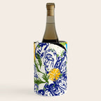 Oysters on Plate with Lemon - Coastal Checkered Wine Chiller Gallery Image 1