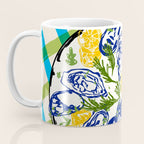 Oysters on Plate with Lemon - Coastal Checkered Coffee Mug Gallery Image 3