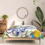 Oysters on Plate with Lemon - Coastal Checkered Comforter Gallery Image 3