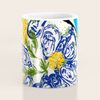 Oysters on Plate with Lemon - Coastal Checkered Coffee Mug Gallery Image 4