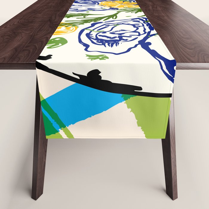 Oysters on Plate with Lemon - Coastal Checkered Table Runner Gallery Image 1
