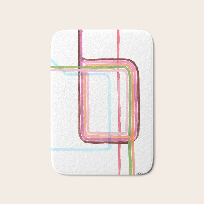 Watercolor Loop - Chicago Art Bath Mat Gallery Image 1
