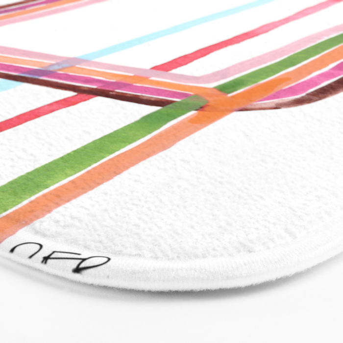 Watercolor Loop - Chicago Art Bath Mat Gallery Image 3