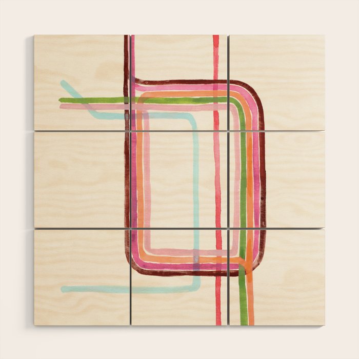 Watercolor Loop - Chicago Art Wood Wall Art Gallery Image 1
