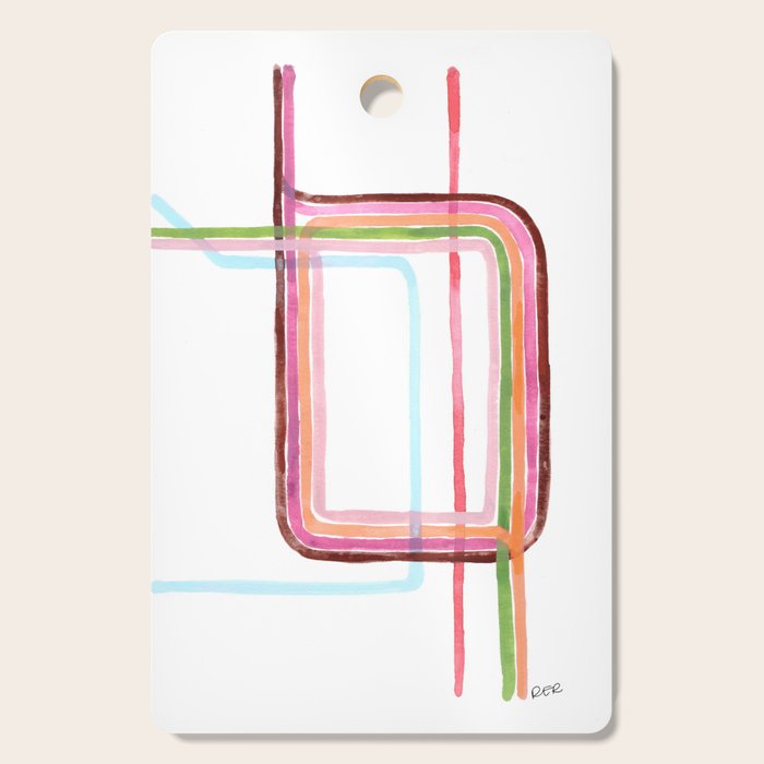 Watercolor Loop - Chicago Art Cutting Board Gallery Image 1