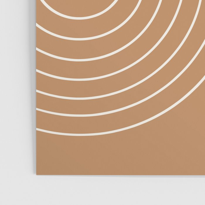 Minimal Line Curvature LXXXI Peach Orange Mid Century Modern Arch Abstract Poster Gallery Image 3
