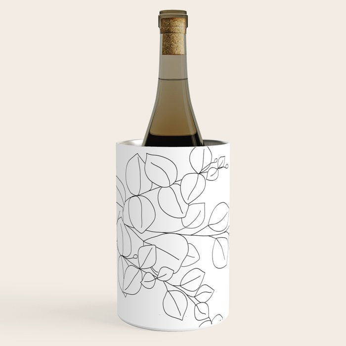 Minimalistic Eucalyptus  Line Art Wine Chiller Gallery Image 1