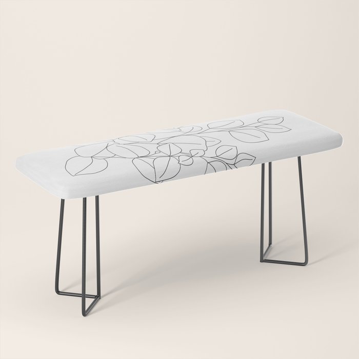 Minimalistic Eucalyptus  Line Art Bench Gallery Image 1