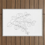 Minimalistic Eucalyptus  Line Art Outdoor Rug Gallery Image 1
