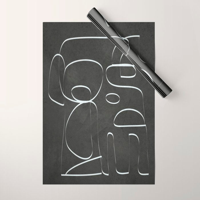Minimal Abstract Line II Wrapping Paper Gallery Image 1