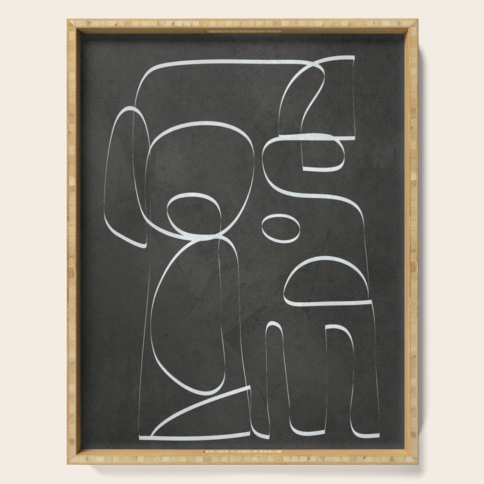 Minimal Abstract Line II Serving Tray Gallery Image 1