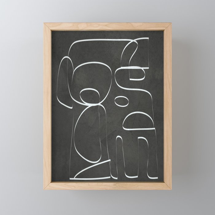 Minimal Abstract Line II Mini Art Print Gallery Image 1