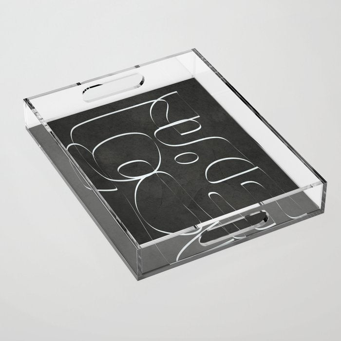Minimal Abstract Line II Acrylic Tray Gallery Image 1