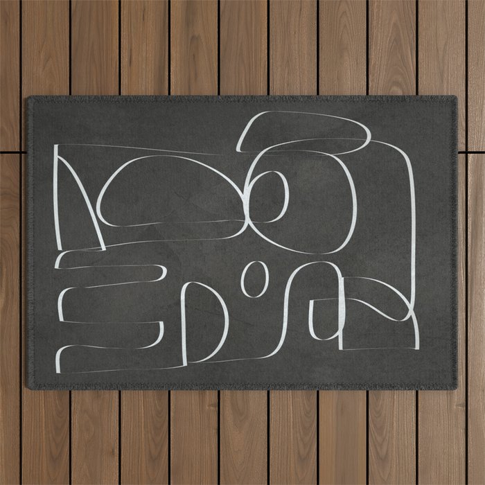 Minimal Abstract Line II Outdoor Rug Gallery Image 1