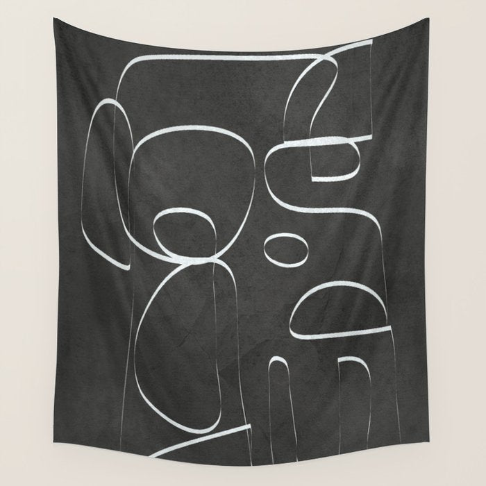 Minimal Abstract Line II Wall Tapestry Gallery Image 4