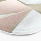 Geometric Art, Rose Gold, Blush Pink, Marble Prints Bath Mat Gallery Image 3