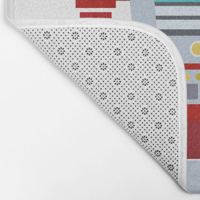 Red Robot Retro Toy Bath Mat Gallery Image 2