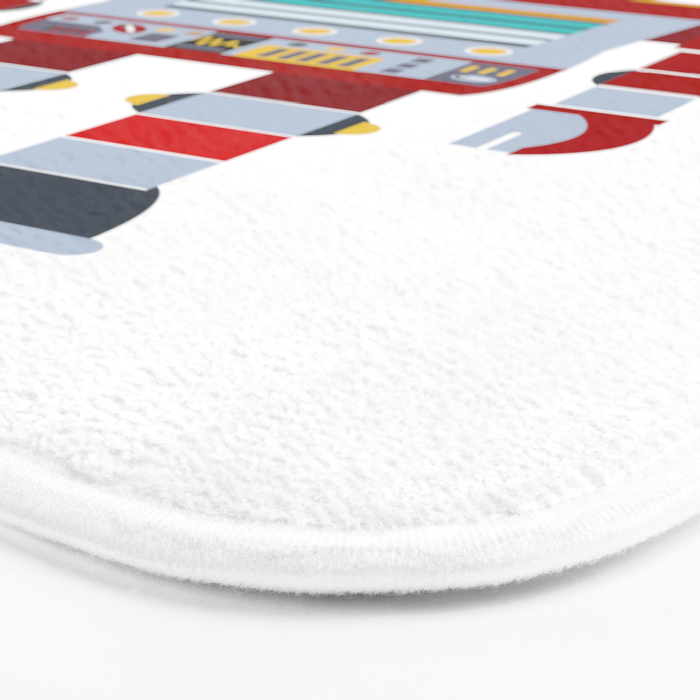 Red Robot Retro Toy Bath Mat Gallery Image 3