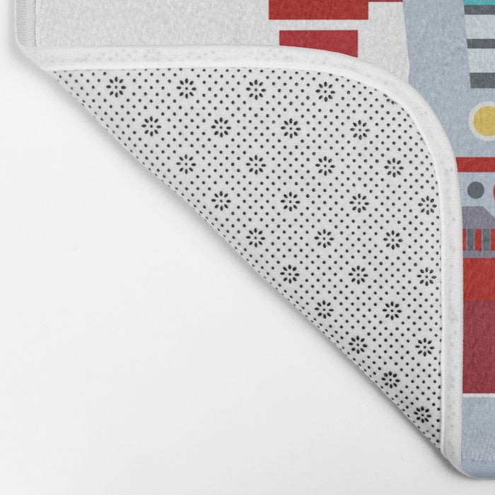 Red Robot Retro Toy Bath Mat Gallery Image 2