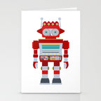 Red Robot Retro Toy Stationery Card Gallery Image 2