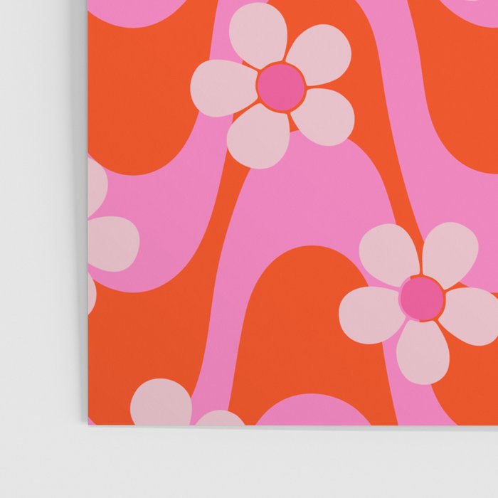 Groovy Pink Flower Power Poster Gallery Image 3