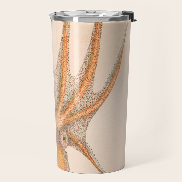 Octopus from "Mollusques Méditeranéens" by Jean Baptiste Vérany, 1851 Travel Mug Gallery Image 2