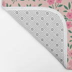 Blush Pink Ditsy Floral Pattern Bath Mat Gallery Image 2