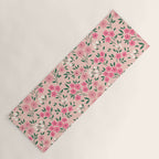 Blush Pink Ditsy Floral Pattern Yoga Mat Gallery Image 1