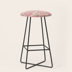 Blush Pink Ditsy Floral Pattern Stool Gallery Image 1