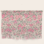 Blush Pink Ditsy Floral Pattern Wall Hanging Gallery Image 1