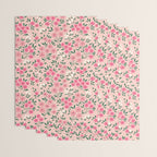 Blush Pink Ditsy Floral Pattern Wrapping Paper Gallery Image 3