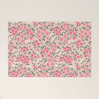 Blush Pink Ditsy Floral Pattern Welcome Mat Gallery Image 1